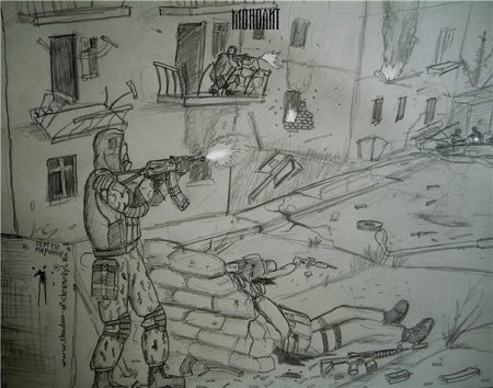 Раскраска перестрелка