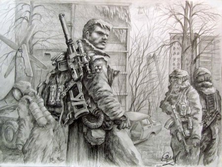 Сталкер рисунки