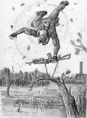 Сталкер рисунки карандашом