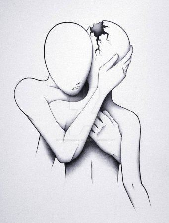 Рисунки для срисовки грустные