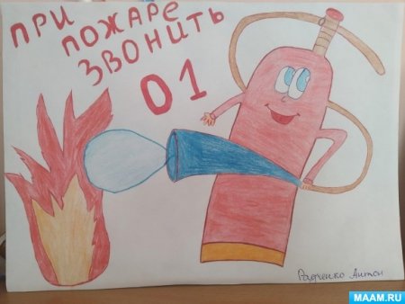 Рисунок по пожарной безопасности для срисовки