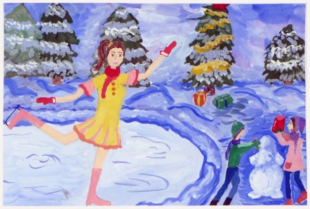Зимние каникулы рисунок