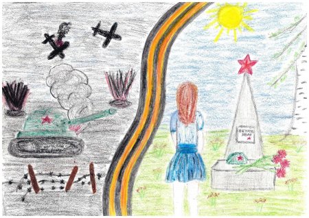 Детские рисунки к 9 мая