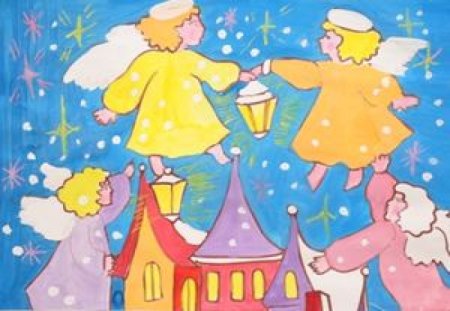 Рисунок на тему Рождество