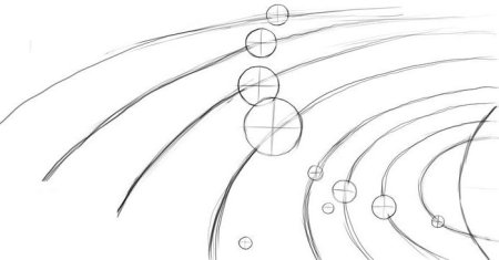 Солнечная система рисунок карандашом