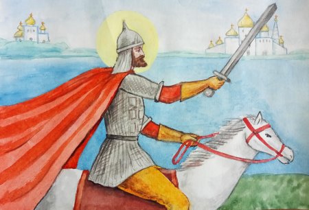 Рисунок полководец Александр Невский