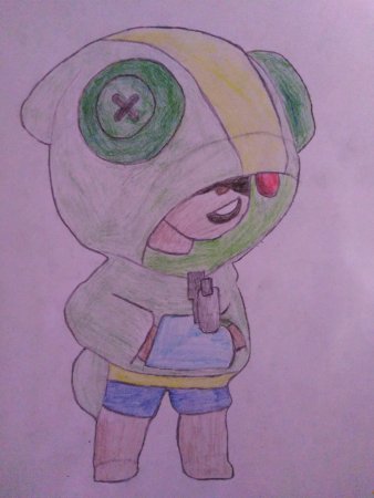 Леон рисунки Brawl Stars