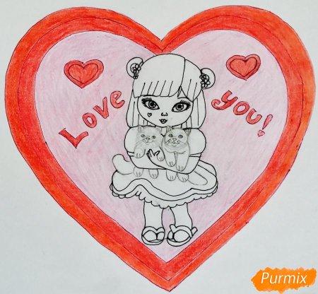 Валентинки срисовать