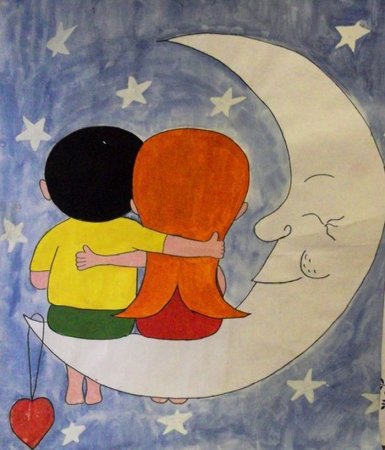 Рисование с детьми ко Дню влюбленных