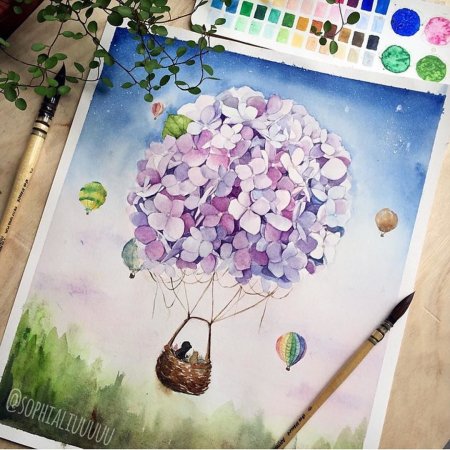Рисунки акварелью для детей 5 лет