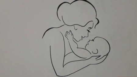Рисунок на день матери легкий
