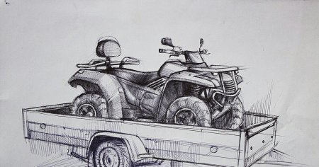 Квадроцикл карандашом