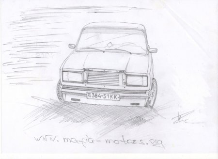 ВАЗ 2107 карандашом