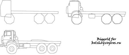 Как нарисовать КАМАЗ