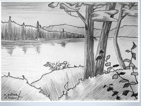 Природа карандашом