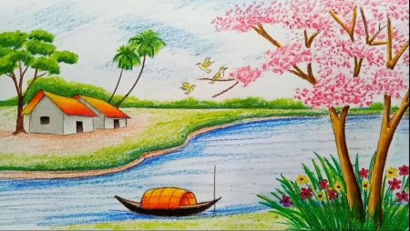 Рисунки карандашом природа