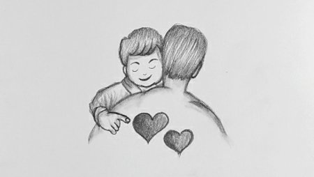 Рисунок папы карандашом для срисовки