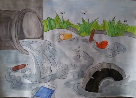 Плакат на тему загрязнение воды