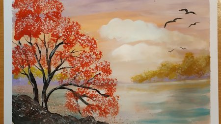 Правополушарное рисование осень