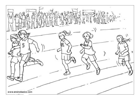 Бегун раскраска