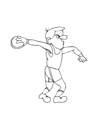 Легкая атлетика раскраска для детей