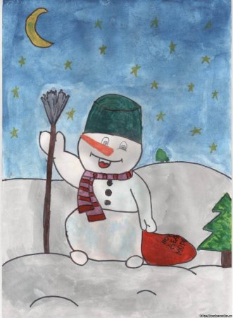 Рисование на тему новый год