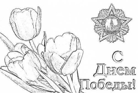 Эскиз рисунка на 9 мая