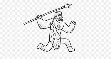 Первобытная семья раскраска