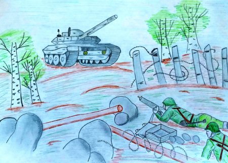 Рисунок на тему Сталинградская битва