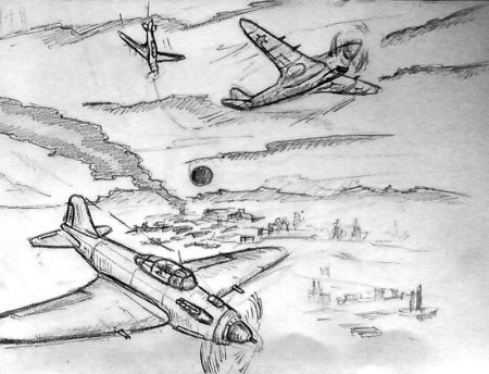 Военные рисунки карандашом