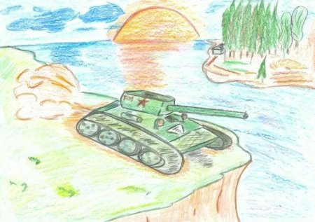Рисунки на военную тему легкие
