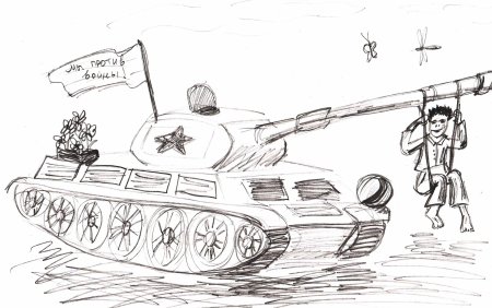 Эскиз рисунка на военную тему