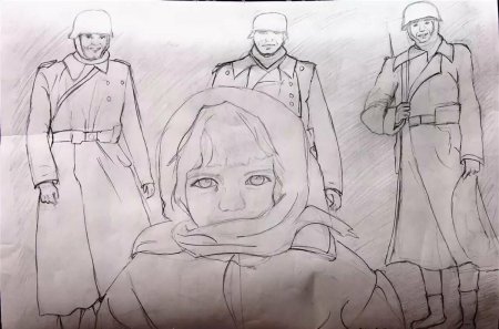 Война рисунок карандашом