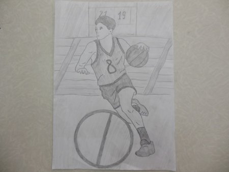 Простой рисунок на тему спорт