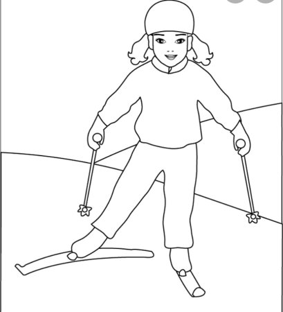 Зимний спорт рисунок