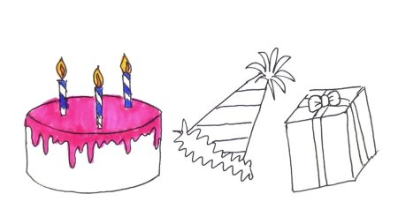 Рисунки на день рождения лёгкие