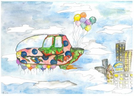 Автомобиль будущего рисунок