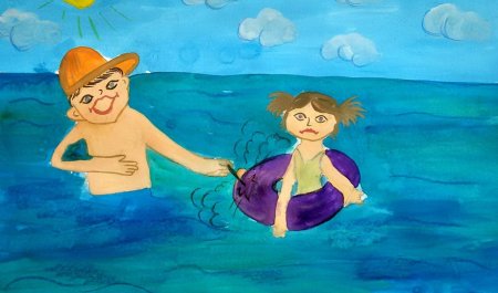 Безопасность на воде рисунок