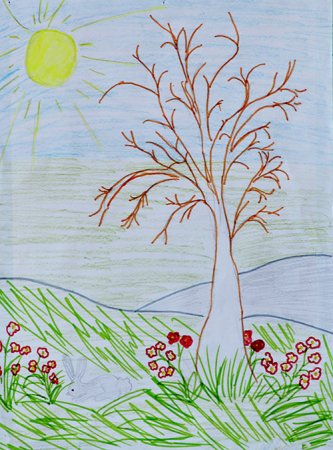 Рисунок на тему Весна карандашом