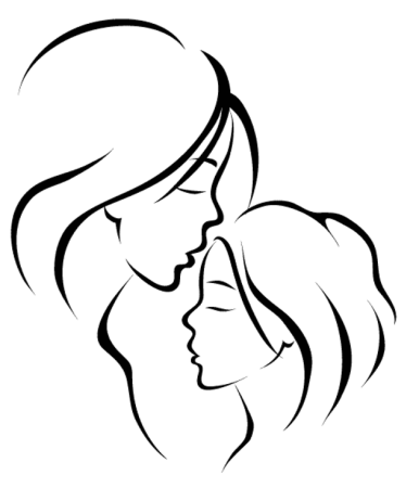 Мама карандашом для срисовки