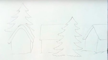 Зима рисунок