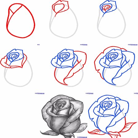 Рисунок на день рождения пошагово