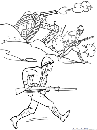 Эскиз рисунка на военную тему