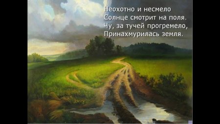 Стихотворение Тютчева неохотно и несмело