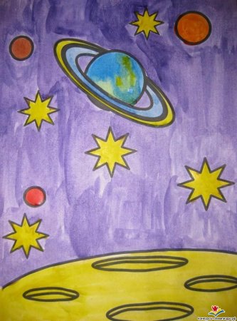 Рисование для детей космос