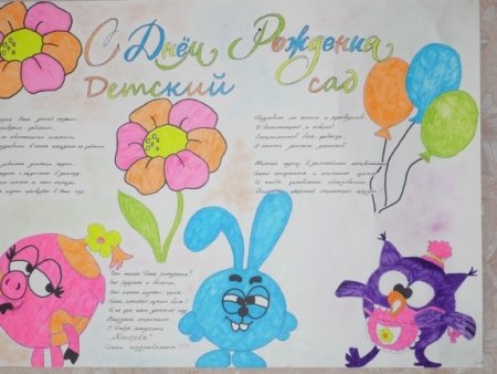 Плакат на день рождения набросок