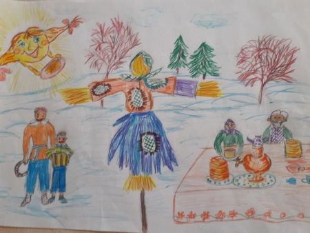 Праздник Масленица рисунок