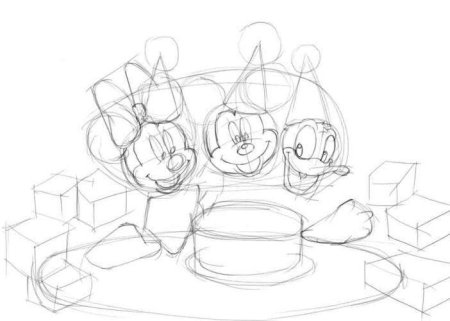 Открытка с днём рождения карандашом