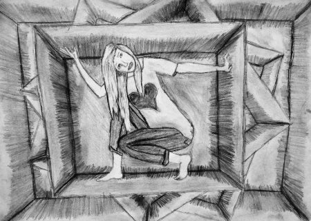 Рисунок на тему страх легкий