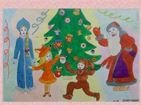 Рисуем праздник новый год